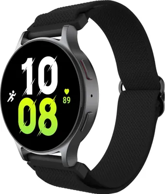 Image de Cazy Bracelet Compatible avec Samsung Galaxy Watch (Urban Textura) – Bracelets de Montre Connectée – Bracelet Universel compatible pour Samsung Galaxy Watch 7 / Watch 6 / Watch 5 / Watch 4 / Watch FE - Noir