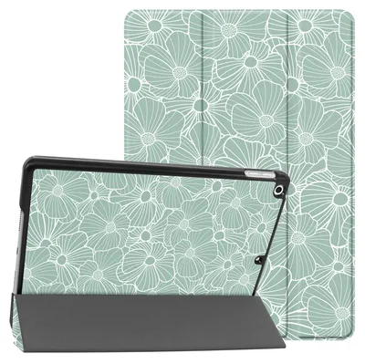 Immagine prodotto di imoshion Design Trifold Bookcase per Apple iPad 9 (2021) 10,2 pollici / iPad 8 (2020) 10,2 pollici / iPad 7 (2019) 10,2 pollici - Botanica