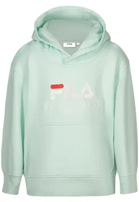 Produktbild von Kinder Kapuzen-Sweatshirt Grün aus Baumwolle mit Logo Stickerei