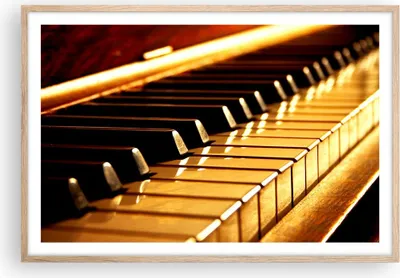 Produktbild von Gerahmtes Poster - Rahmen in heller Eiche - Klavier Musik Konzert - 91,5x61 cm - Wand Bild - Wanddeko - Wandbilder - Wandposter - Bilderrahmen - Bilder - Kunstdruck - Wandbild - P2NAA91x61-2200