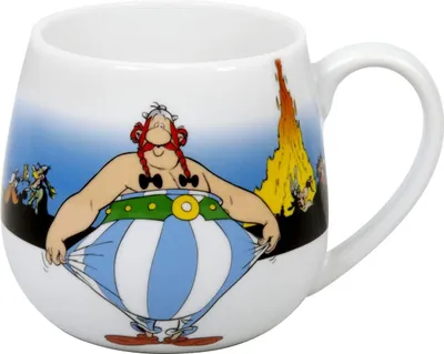 Kaffeebecher Asterix – Ich bin nicht dick!, 420 ml, Porzellan