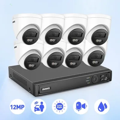 Produktbild von 12-Megapixel-Ultra-HD-Überwachungssystem mit 8 Kameras und 1 TB Festplatte