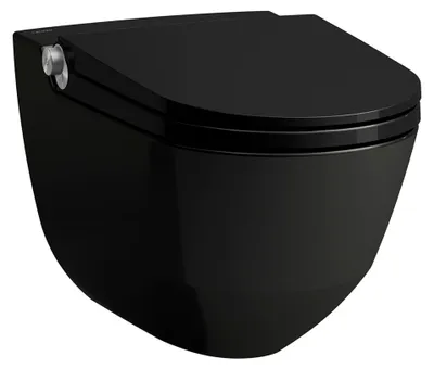 Produktbild von Laufen Cleanet Riva Dusch WC 39,5x60x40,5 cm glänzend schwarz