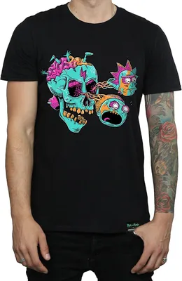 Image de Rick And Morty - T-shirt pour homme BI1566 (S) (Noir)