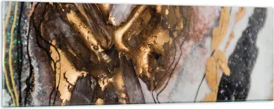 Produktbild von Bilder auf glas - Einteilig - Abstraktion Marmor Textur - 90x30cm - Glasbilder - Wandbilder - Bilder - zum Aufhängen bereit - Wanddekoration aus Glas - Glas Bilder - Wandbild auf Glas - GAB90x30-4549