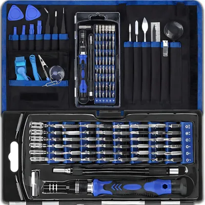 Produktbild von Torx Schraubendreher Set 75-tlg Präzisions Schraubenzieher Bit Reparatursatz Feinmechaniker Feinmechaniker Werkzeugset Laptop Handy Schwarz Retoo