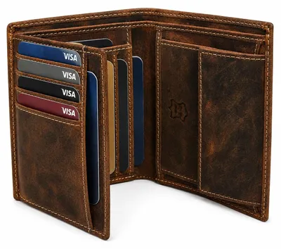 Produktbild von Geldbörse aus echtem Leder mit RFID-Schutz