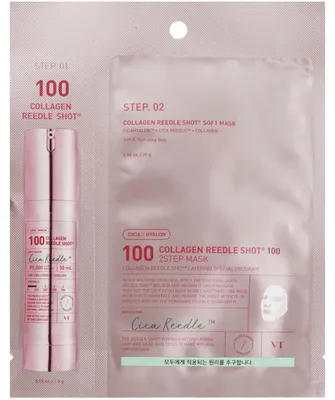 Produktbild von VT COSMETICS Collagen Reedle Shot 100 2-Schritt-Maske 1 Stück – Zweistufige Gesichtsbehandlung