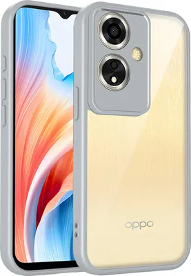 Immagine prodotto di Custodia per Oppo A59 trasparente con cornice in TPU, antiurto Grigio