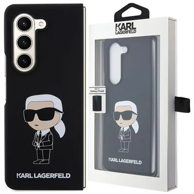 Produktbild von Karl Lagerfeld Liquid Silicone Ikonik NFT Case für Samsung Galaxy Z Fold 5 schwarz