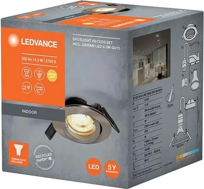 Image de LEDVANCE Recess Set Recessed lighting spot GU10 4.3 W