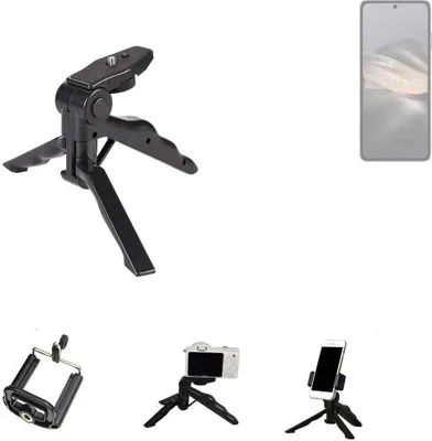 Produktbild von K-S-Trade Stativ Tisch-Ständer Dreibein Handy-Stativ Ständer kompatibel mit Huawei Pocket 2 Mini-Stativ Smartphone Tripod Handy-Stativ aus Plastik