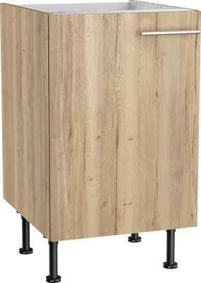 Produktbild von Optifit Spülenschrank Erik290 BxTxH 50 x 58,4 x 87 cm wildeiche strukturiert matt zerlegt Anschlag reversibel KFER SPL50