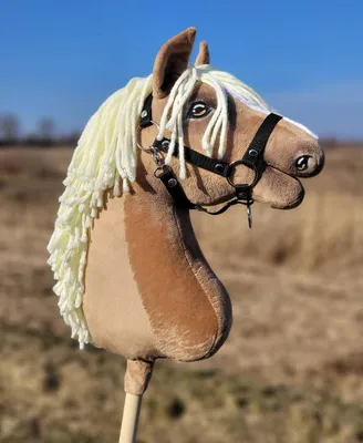 Produktbild von Super Hobby Horse Pferd auf Stab A3 cremefarben Premium für Kinder ab 3 Jahren