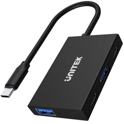 Image de UNITEK PRO HUB USB-C 3.1 Gen2 10 Gbps 2x USB-C et A