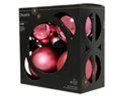 Produktbild von Weihnachtskugeln Glas 10cm 4 Stück - Blütenrosa