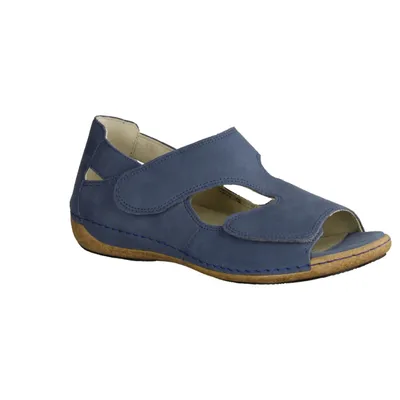 Produktbild von Waldläufer Heliett 342024-263 Sandale mit Fersenkappe, Damen, Leder, Denim, - Damenschuhe Sandale bequem / lose Einlage, Blau, leder (denver)