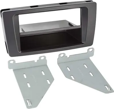 Zdjęcie produktu dla Adapter przedni 2-DIN z schowkiem Skoda Octavia 2004->2013 czarny