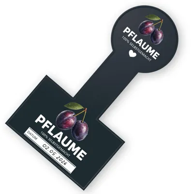 Produktbild von Itenga 50 x Kombi Marmeladenetikett für Deckel und Glas - Pflaume
