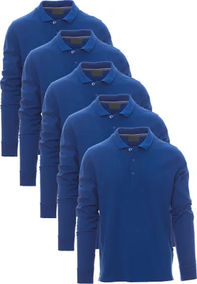 Produktbild von Mivaro Herren Poloshirt 5er Pack Langarm - Langarmshirt mit Polo-Kragen aus 100% Baumwolle - Regular Fit, atmungsaktiv, pflegeleicht, verschiedene Farben, bis 5XL