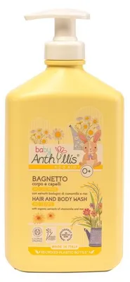 PŁYN DO KĄPIELI - SZAMPON 2w1 DLA NIEMOWLĄT I DZIECI Z RUMIANKIEM ECO 500 ml - BABY ANTHYLLIS