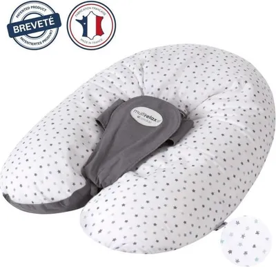 Zdjęcie produktu dla Poduszka ciążowa Candide Multirelax, Poliester Bawełna, Szary Gwiazdki, Transformowalna w Leżaczek, 3-9 kg