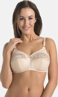 Immagine prodotto di Teyli Reggiseno non imbottito senza ferretto con pizzo floreale Andorra Female 401 beige 105J