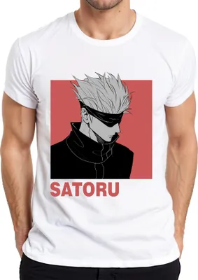 Produktbild von SATORU GOJO Jujutsu Kaisen Anime Ästhetik Fan Geschenk Augenbinde Herren T-Shirt, Weiß, 3XL