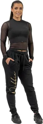 Produktbild von Nebbia Mesh Intense Sheer Gold Langarm-t-shirt Schwarz L Damen Schwarz L