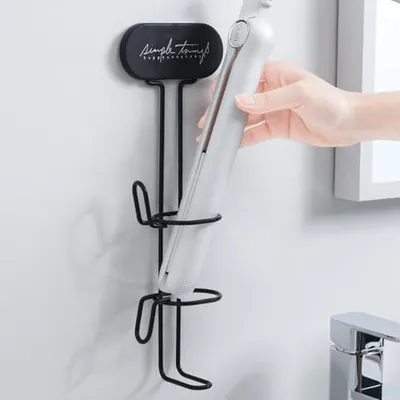 Produktbild von Wandhalterung für Friseurwerkzeuge – Universelle Aufbewahrungslösung für Glätteisen und Haartrockner, robuster Badezimmerorganizer