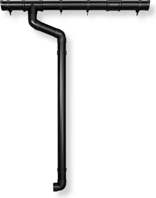 Produktbild von Halbrund Dachrinne 60mm | Gartenhaus Carport Flachdach 1-Seite bis 600cm | Kunststoff PVC Fallrohr DN60 in Anthrazit | Regenrinnen Komplettset
