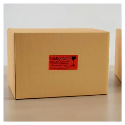 Produktbild von Warnetiketten 100 x 50 mm - Paketaufkleber Bruchgefahr! Nicht werfen! - 3.000 selbstklebende Versandetiketten auf 3 Rollen