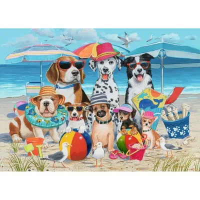 Image de RAVENSBURGER Puzzle Les amis des animaux sur la plage 35 pièces