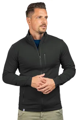 Produktbild von ALPIN LOACKER Merino Jacke Herren I Wolle Baselayer für Outdoor Sport und Freizeit I Wolljacke und Ski Midlayer, Schwarz XL