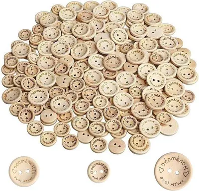 Produktbild von Holzknöpfe 15-25mm für Nähen und Basteln