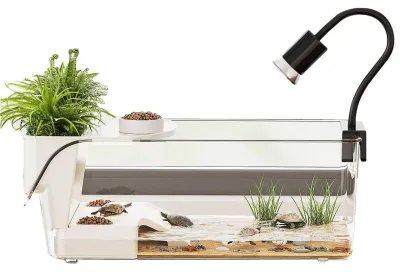 Zdjęcie produktu dla Terrarium dla żółwi z demontowalną konstrukcją, idealne dla małych zwierząt