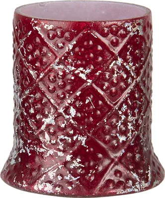 Produktbild von Clayre & Eef Teelichthalter Ø 6x7 cm Rot Glas