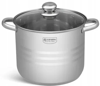 Image de Grand faitout EDENBERG acier inoxydable 8,6L 24cm satiné
