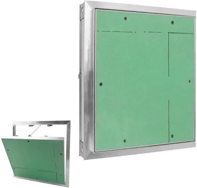 Zdjęcie produktu dla Aluminiowa klapa rewizyjna 300 x 300 mm do ścian i sufitów – klapa rewizyjna do płyt gipsowo-kartonowych, przeznaczona do suchej zabudowy i pomieszczeń wilgotnych
