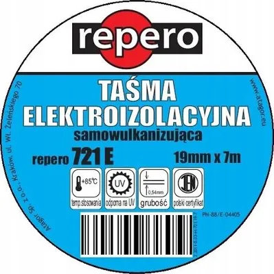 Immagine prodotto di RADPOL | Nastro Isolante Elettrico 721E - 19 mm - Nero - Autoagglomerante - Impermeabile - Alta Resistenza Alla Temperatura