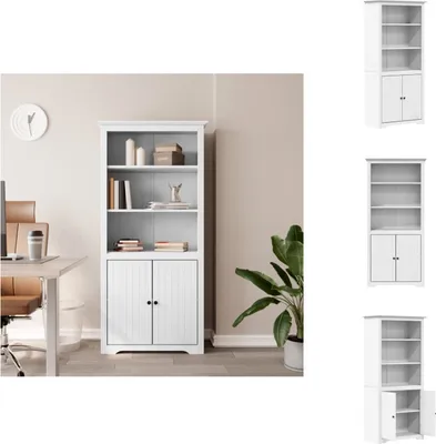 Produktbild von vidaXL Bücherregal BODO Weiß 80x40x172 cm Massivholz Kiefer - Bücherregale & Bücherschränke