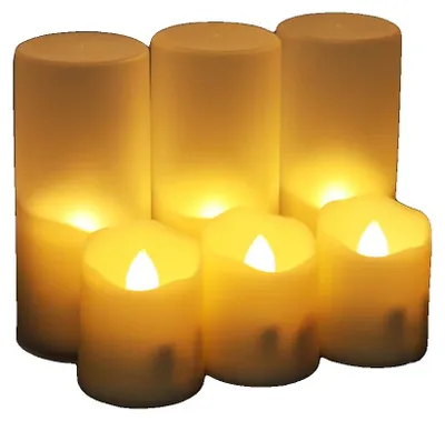 Obrázek produktu pro LED svíčka, dobíjecí, s dálkovým ovládáním, 6 ks