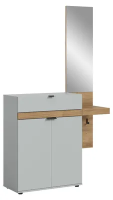 Image de Naro ensemble d'armoires de rangement N1 gris.