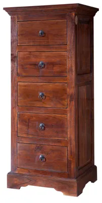 Immagine prodotto di MASSIVMOEBEL24 | OXFORD #433 Cassettiera in legno di acacia - laccato / nougat 50x40x116