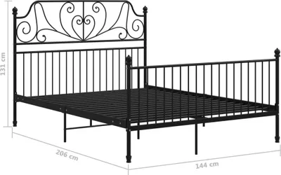 Immagine prodotto di Giroletto Nero in Metallo 140x200 cm