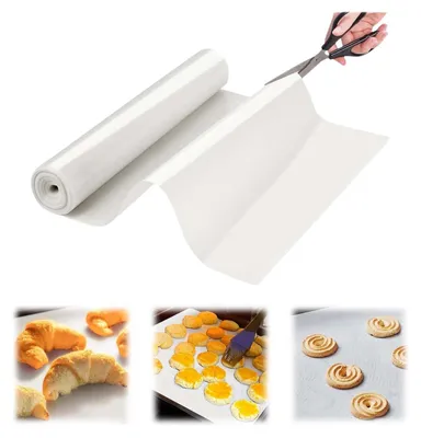 Produktbild von 224 cm x 30 cm, Silikon-Backmatte auf der Rolle, wiederverwendbare Silikon-Backmatte, große rutschfeste Backmatte, Silikon-Bastelmatte, Bastelmatte, Silikon-Backmatte für Brot, Kekse, Pizza