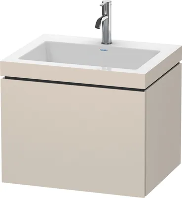 Produktbild von Waschtischunterbau L-CUBE m WT Vero Air 500x600x480mm 1 HL taupe 1 Hahnloch taupe