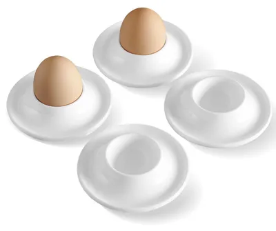 Produktbild von Eierbecher 4er Set Porzellan Weiß für Frühstück Tischfest