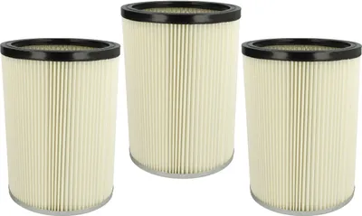 Produktbild von vhbw 3x Faltenfilter Ersatz für Kärcher 6.904-325.0, 6.904-048.0 für Staubsauger - Patronenfilter Weiß Abwaschbar