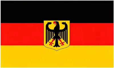 Imagen del producto de Bandera alemana con águila, de 90 x 150 cm, para uso en interiores y exteriores